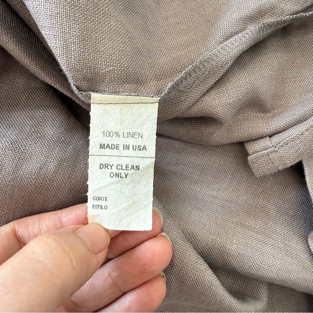 LERMAJ PLUS Linen Short Sleeve Button Front Women’s Shirt Top Size 24 - Picture 6 of 7